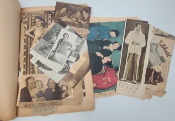 Vintage Scrapbook With 1930s And 1940s Clippings