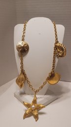 By The Sea, By The Glorious Sea! Vintage Signed KJL Kenneth Jay Lane For Avon Royal Sea Collection Necklace
