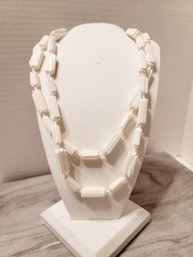 So Retro! Vintage W German Lucite And Enamel Double Strand Necklace