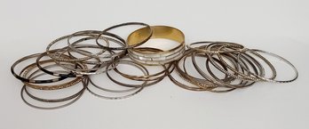 Stunning Collection Of Vintage Bangles Including MOP And More