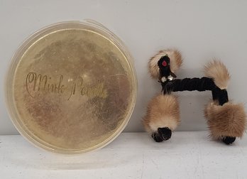 Midcentury Mink Poodle With Case