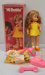 Vintage Hi Dottie Telephone Doll With Box Mattel