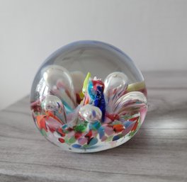 Vintage Art Glass Paperweight Very Cool!