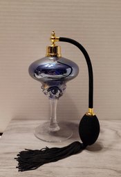 Vintage Royal Limited Crystal Purple Iridescent Perfume Bottle With Atomizer