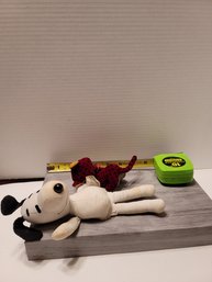 Vintage 60s Small Stuffed Animals Incl Snoopy