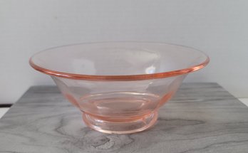 Simple Yet Elegant Pink Depression Glass Serving Bowl