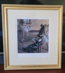 Vintage Edgar Degas The Ballet Class Matted And Framed Art Print 15inwx16 1/2H