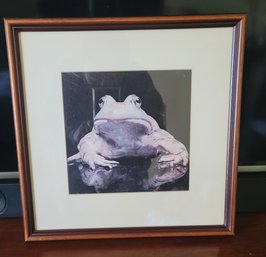 The Cutest Professional Frog Photo!  Matted And Framed 13 1/2  X 14w
