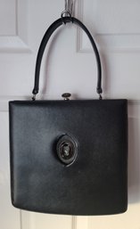 Vintage 50s Bags By Supreme Black Cameo Handbag 10x17 Incl Handle