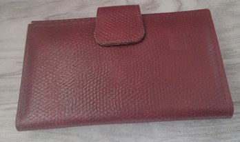 Vintage NOS Rolfs Burgundy Calfskin Leather Wallet Excellent Condition