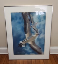 Original Framed Seagull Art