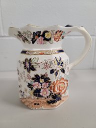 Beautiful Vintage 30s Mason's Ironstone 'Mandarin' Pitcher Made In England Great Condition