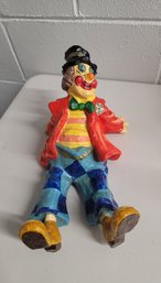 Vintage MCM Paper Mache Clown Made In Mexico Excellent Condition