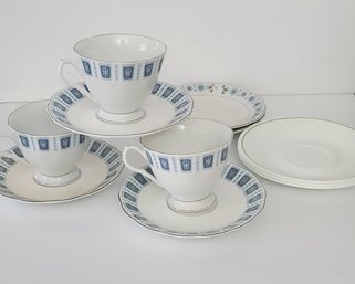 Vintage Chinese Teacups And Saucers Bonus Corelle Saucers