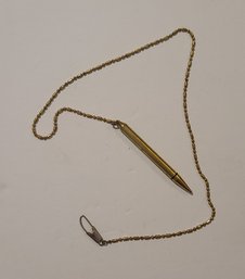 Vintage Retractable Pencil On Chain
