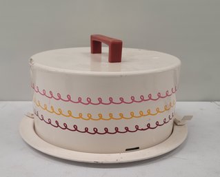 The Coolest Vintage Retro Enamel Cake Boss Cake Holder! Excellent Condition