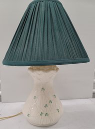 Vintage 90s Beeleek Shamrock Lamp 20inh Excellent Condition Works