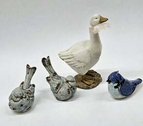 Ceramic Birds And Duck Figurine