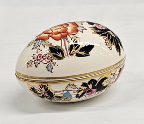 Vintage Mason's England Handpainted Egg Trinket Box