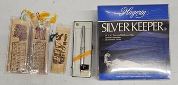 Hagerty Silver Keeper, Egyptian Bookmarks, Enicar Pen