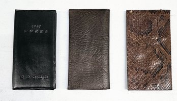 Vintage Leather And Crocodile Wallets