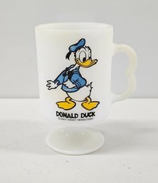 Vintage Donald Duck Milk Glass Walt Disney Productions