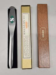Vintage Zippo Letter Opener With Original Packaging