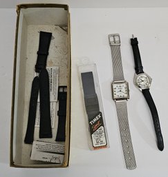 Vintage Watches And Bands Including Timex NOS