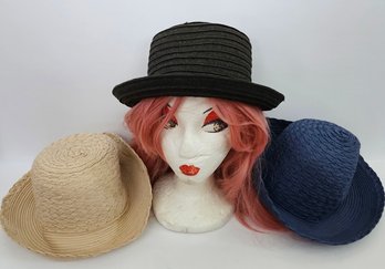 Moldable And Packable Vintage Straw Hats