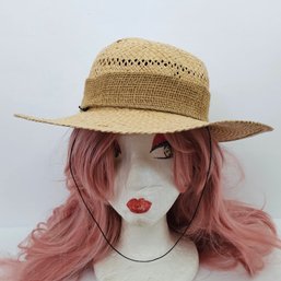 THE EPITOME OF SUMMER Vintage Straw Hat With Bow Accent
