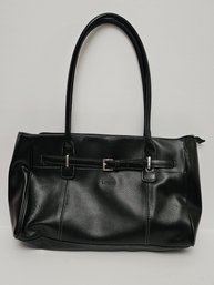 L. Credi Classic Black Leather Tote YOU CANT GO WRONG