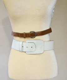 Vintage Belts Including Wide White