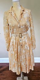 1970s Handmade Polyester LIGHT AND FLOWY Dress
