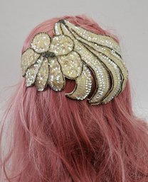 Vintage 1940s Bonwit Teller Madcaps Sequined Hat Hair Band
