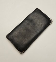 Vintage Cartier Black Leather Wallet Billfold