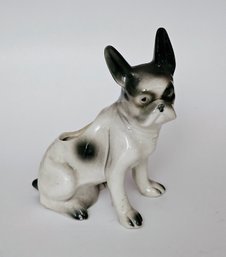 Derpy Vintage Boston Terrier Dog Ceramic Planter