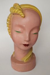 1950s Ceramic Women's Head Bust WEIRD AND BEAUTIFUL JUST LIKE ME
