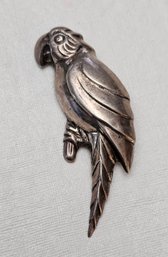 Vintage Parrot Brooch Or Pendant Sterling Silver Signed ND 925