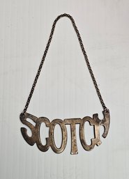 Vintage Napier Signed Scotch Decanter Hang Tag WOULD MAKE A SUPER COOL NECKLACE TOO