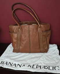 NWT Banana Republic Large Leather Tote With Dustbag