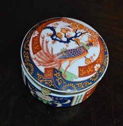 Vintage Asian Porcelain Trinket Box Imari Style