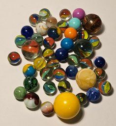 Vintage Marbles And Some Bouncy Balls For Good Fun
