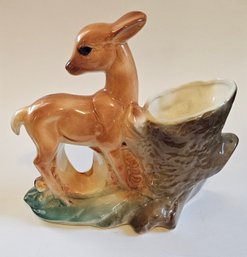 A-DOE-ABLE Midcentury Ceramic Deer Planter