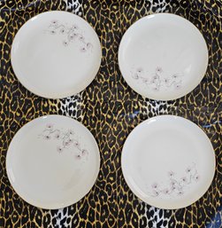 Vintage Taylor Smith Cherry Blossom Dinner Plates Set Of 4