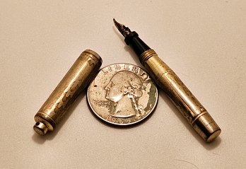 Vintage Brass Fountain Pen Pendant
