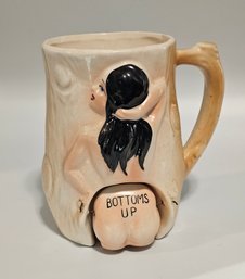 Naughty 1960s Bottoms Up Lady Ceramic Mug