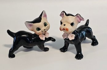 The Cutest Pair Of 1950s Cat And Dog Figurines