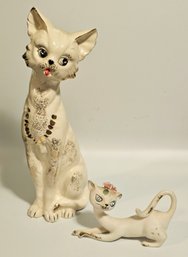 Glamorous Midcentury Cats Porcelain And Ceramic