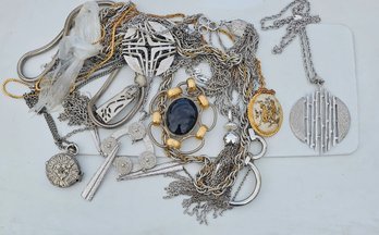 Vintage Statement Necklaces Including Roget Brutalist Pendants