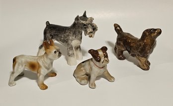 Vintage Ceramic And Porcelain Dog Figurines